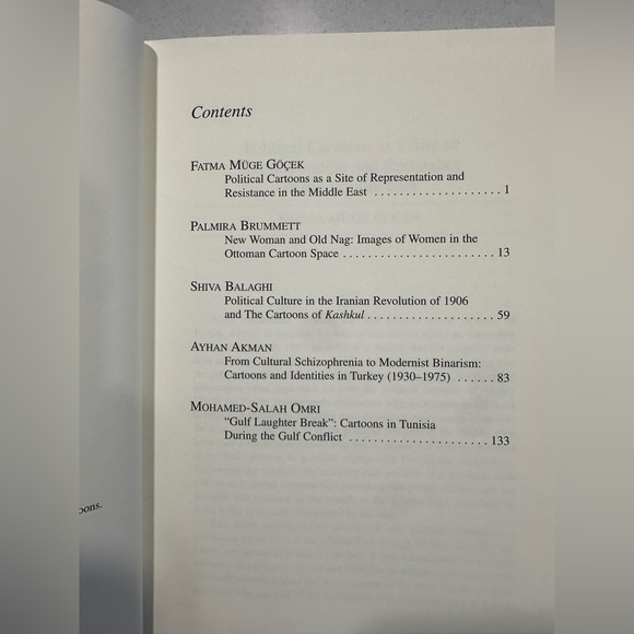 Fatma Muge Gocek Political Cartoons in the Middle East: Non-Fiction Hardcover - Picture 12 of 15